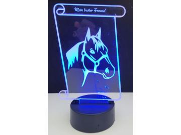 Pferd auf Acryl mit LED