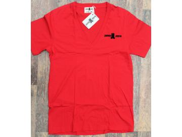 T-Shirt Rot tiefer Ausschnitt Jonny Joyce