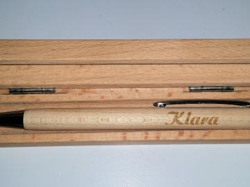 Kugelschreiber (Birke) Holz in Box mit schöner Gravur