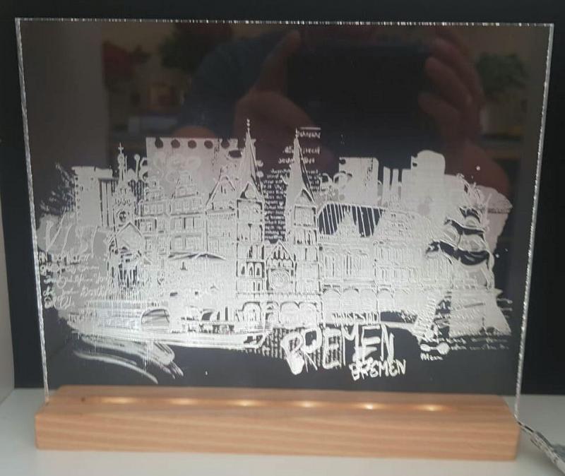 Acrylbild Bremen mit LED Beleuchtung