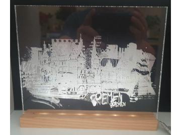 Acrylbild Bremen mit LED Beleuchtung