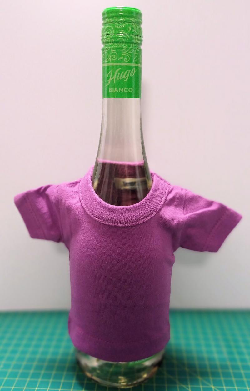 Flaschenshirt Minishirt Lila inkl. Wunschdruck auch für Vereine