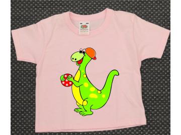 T-Shirt Kid´s Rosa mit Druck Dino