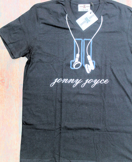 T-Shirt schwarz Jonny Joyce mit Kopfhörer